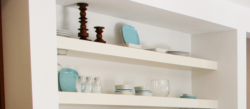 Projekt półek w ścianie.